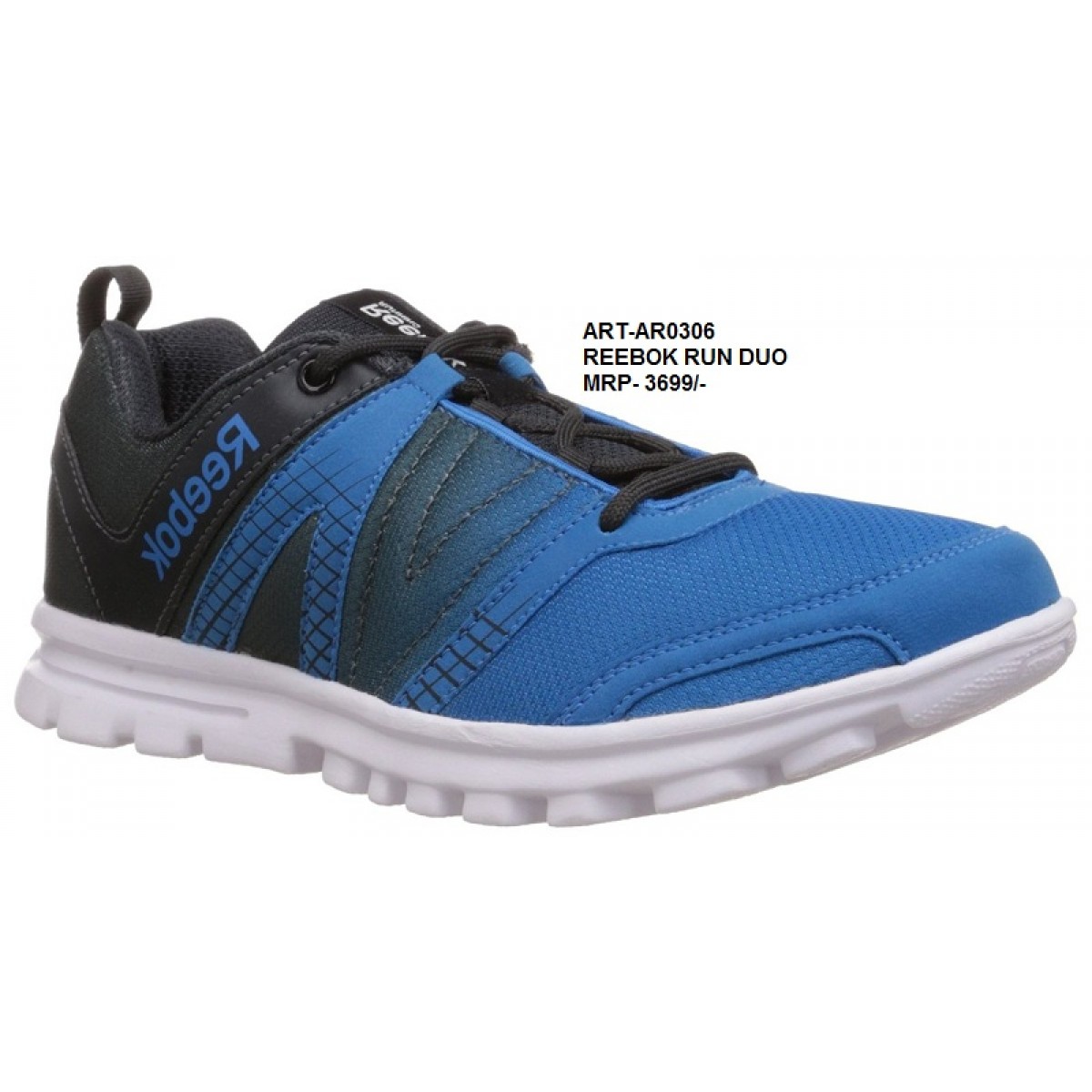 reebok duo blue running shoes