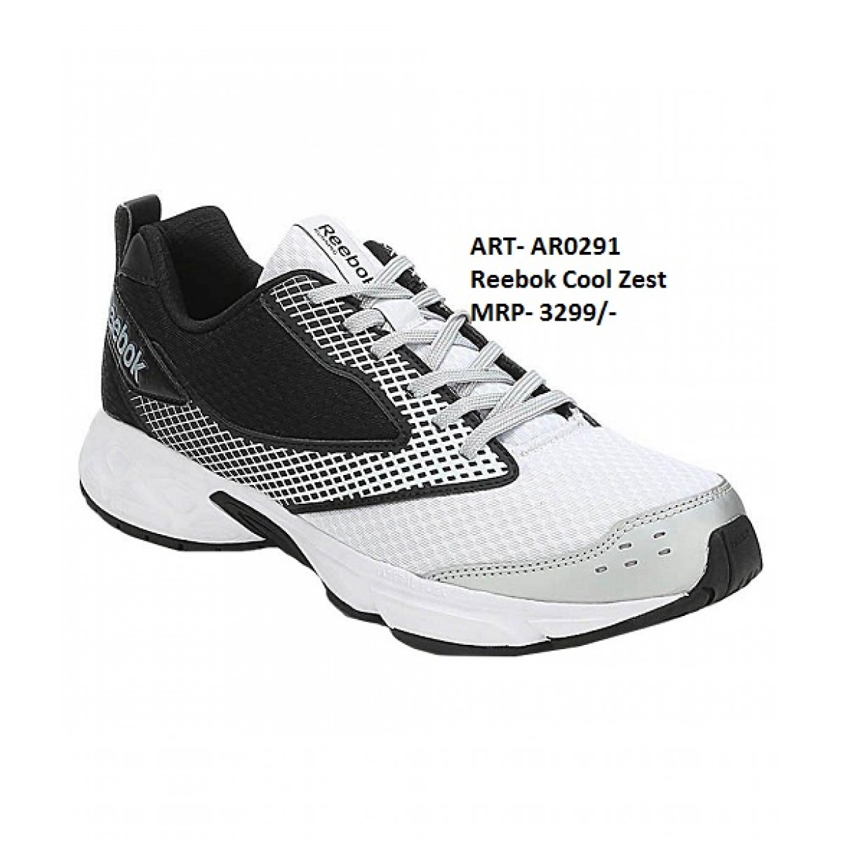 Reebok Cool Zest Sports Shoes Black and White